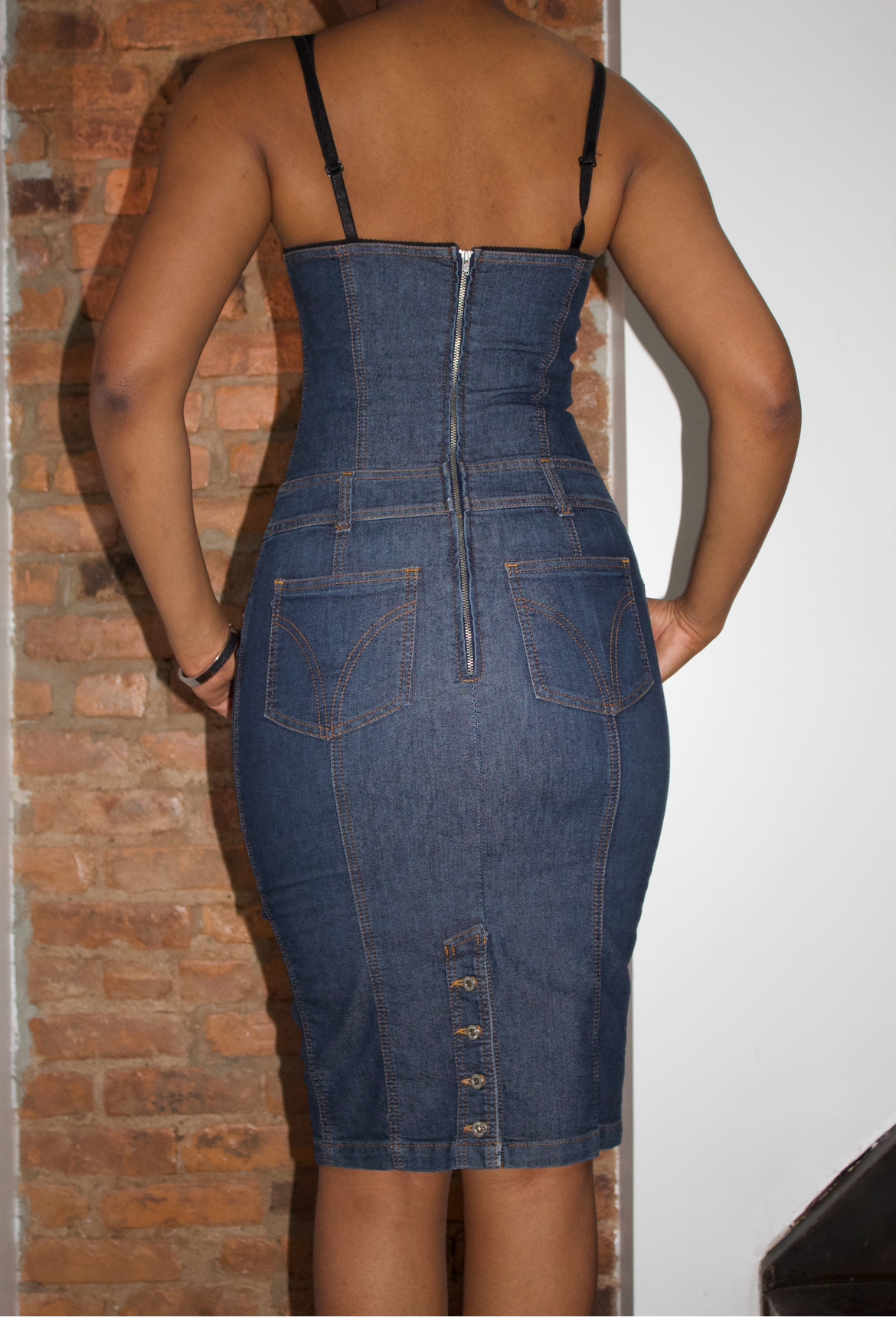 Dolce and Gabbana Denim Bustier Dress