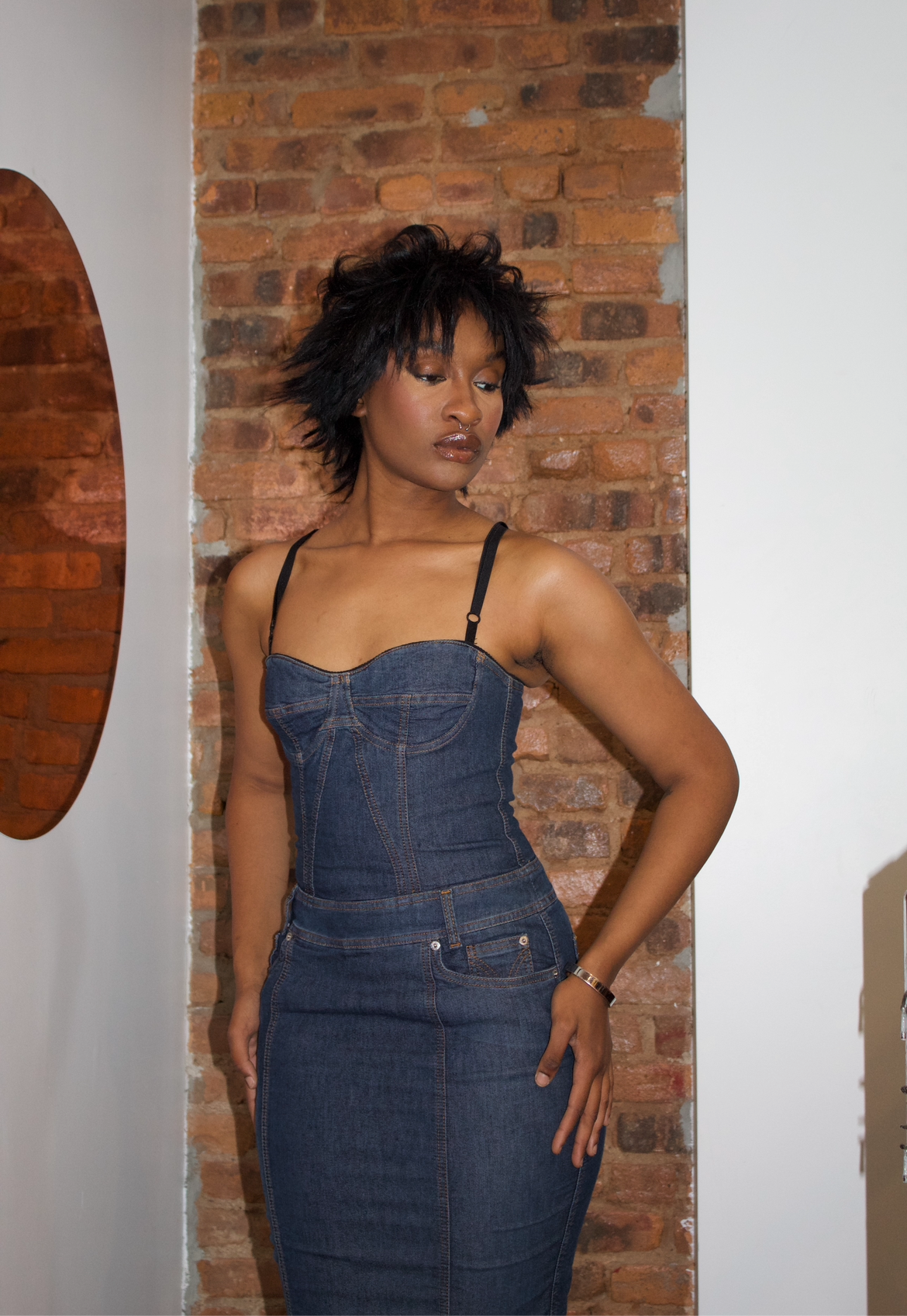 Dolce and Gabbana Denim Bustier Dress