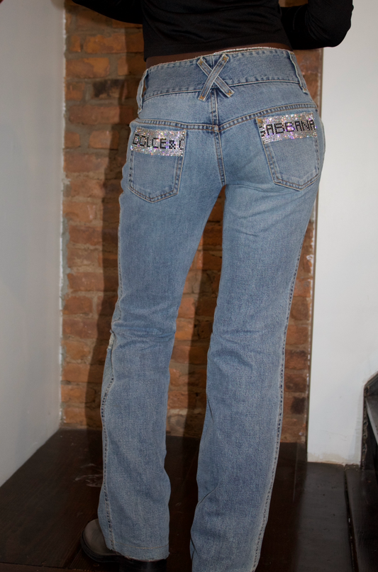 Dolce and Gabbana Vintage Bedazzled Jeans