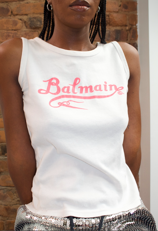 Balmain SS 2000 Logo Tank