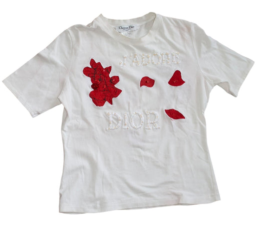 Christian Dior "J'adore Dior" Red Blossom TShirt
