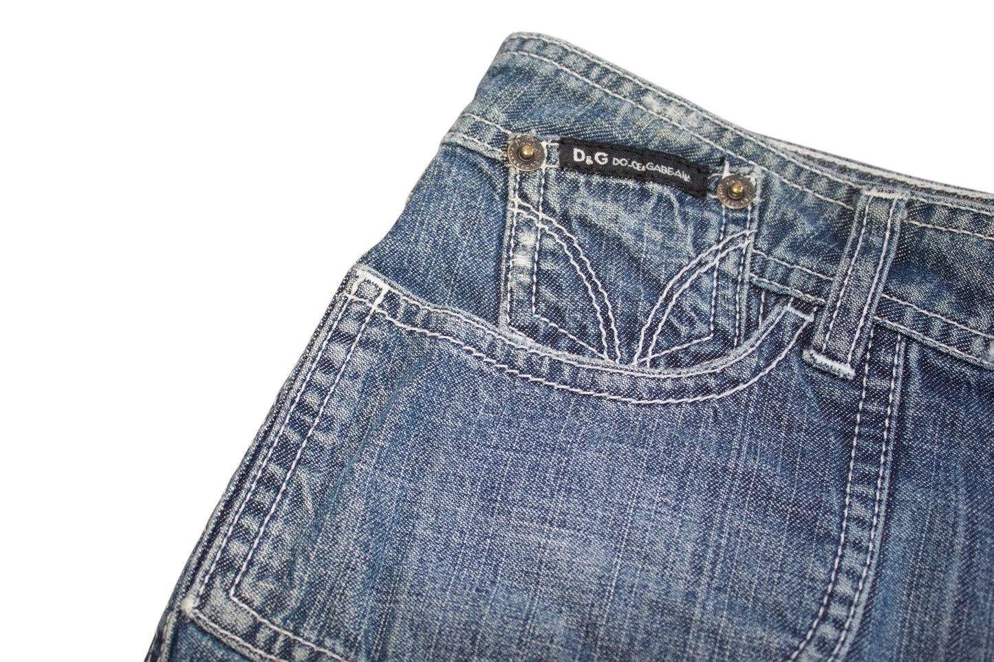 Dolce and Gabbana Denim Midi Skirt
